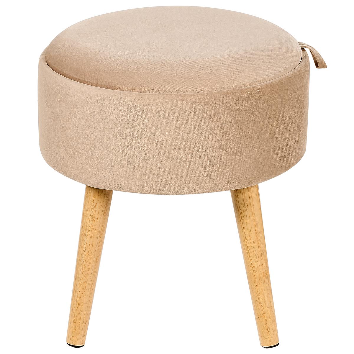 HOCKER Neely 39/39/43 cm - Beige, Textil (39/43/39cm) - Beliani