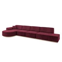 ECKSOFA Ottomane Links ARRIO-L3 - 413x171x83 cm Bordeauxrot - Bordeaux, Holzwerkstoff/Textil (413/171cm) - ALTDECOR