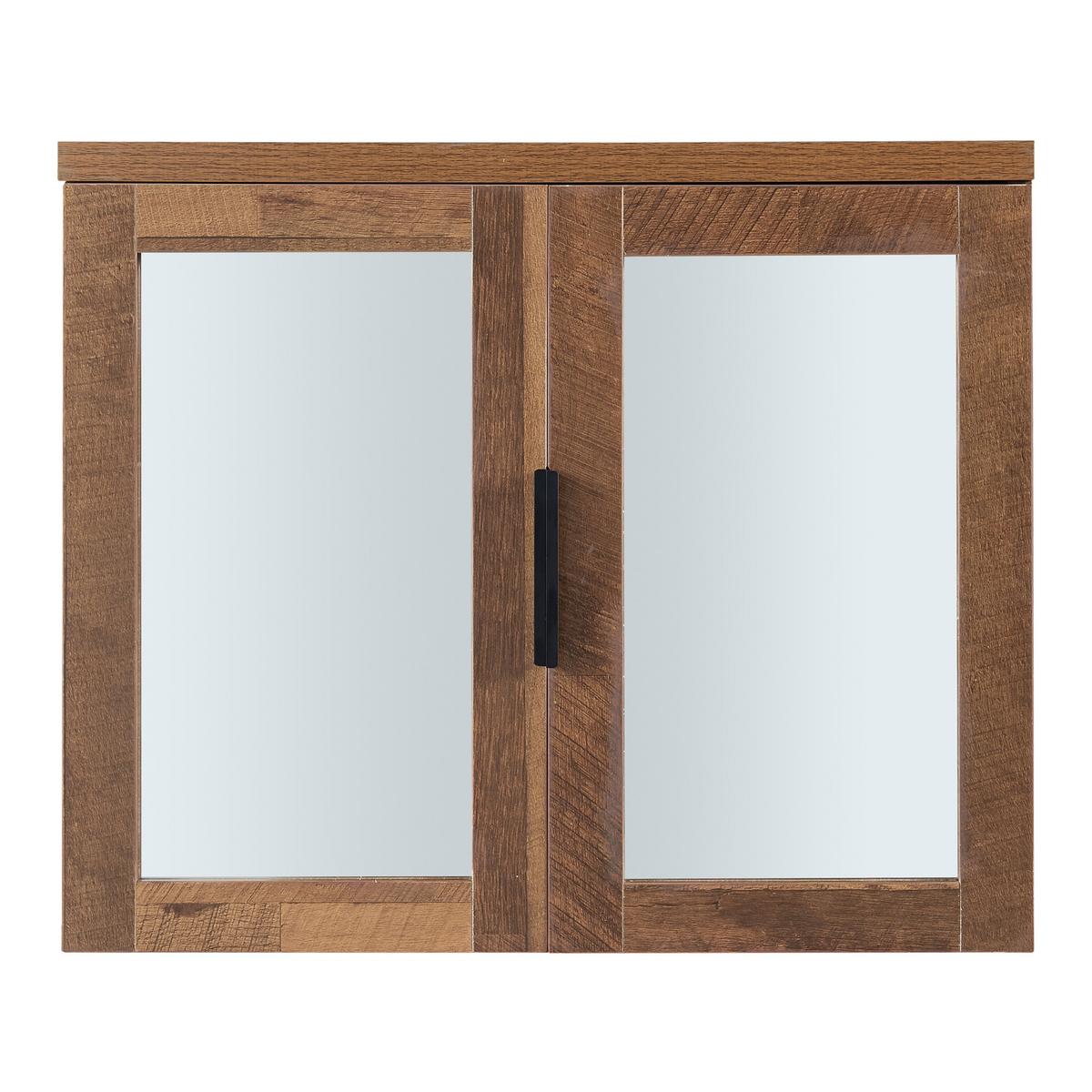 SPIEGELSCHRANK Namsskogan - Walnussfarben, Holzwerkstoff (60/50/15cm) - [en.casa]