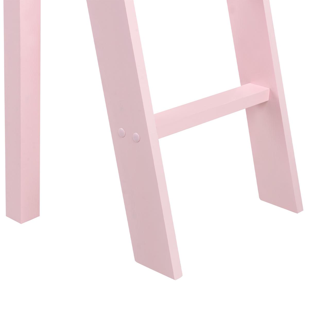HALBHOCHBETT 90x200 cm Rosa Ascoux - Pink, Holz (90/200cm) - Beliani