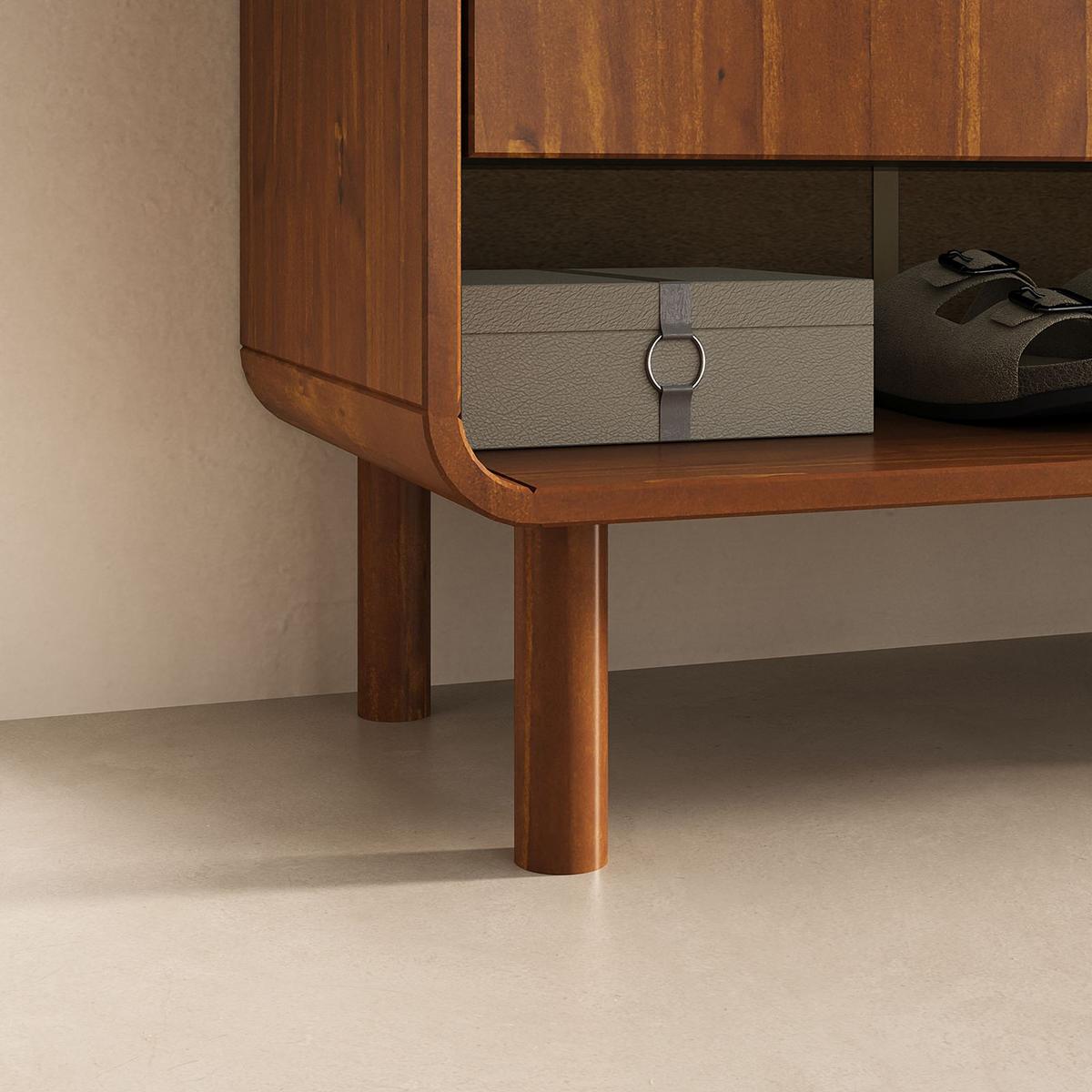 SCHUHSCHRANK JUAN Kastanie - Kastanienfarben, Holz (79/104/37cm) - IDIMEX