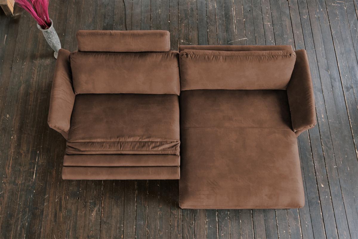 ECKSOFA MIT MOTORISCHER RELAXFUNKTION MALTA Braun Webstoff Relaxfunktion - Schwarz/Braun, Buchenholz/Textil (302/175cm) - KAWOLA