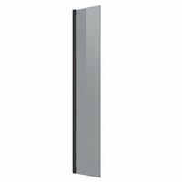 DUSCHWAND Rizani - 40 x 200 cm - Schwarz - Walk-In Duschabtrennung aus Rauchglas - Anthrazit/Schwarz, Glas (40/200cm) - Badplaats