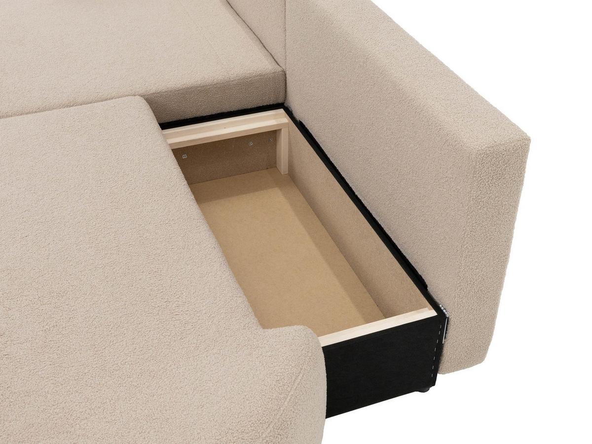 ECKSOFA Loridu O Cord, Seite: Links - Schwarz/Sahara, Holz/Kunststoff (274/174cm) - MIRJAN24