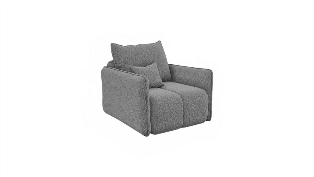 SESSEL Morgano - Grau, Holzwerkstoff/Textil (85/86/102cm) - Fun Möbel