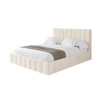 POLSTERBETT mit Bettkasten und Lattenrost, Boxbett ohne Matratze - AMEA 160x200 Beige - Creme, Holzwerkstoff/Textil (160/200cm) - ALTDECOR