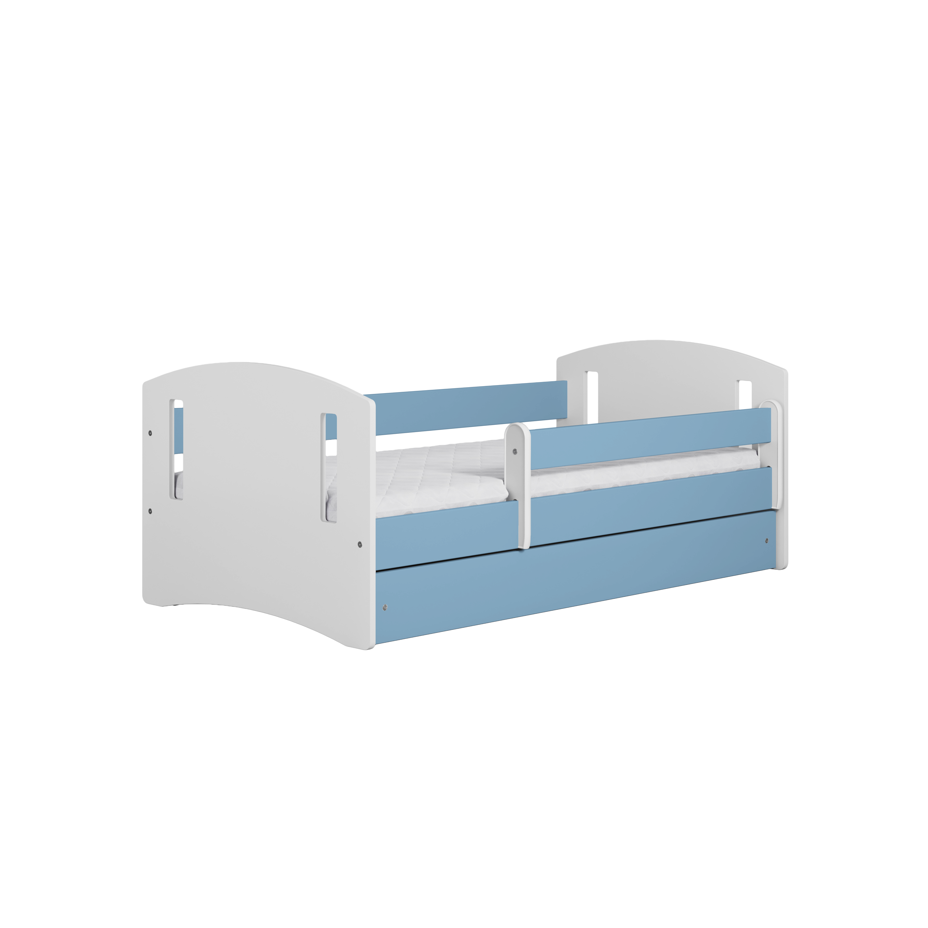 KINDERBETT CLASSIC II mit Schublade ohne Matratze Blau 90/65/144 - Blau, Holzwerkstoff (80/140cm) - RAUMHIRSCH FURNITURE