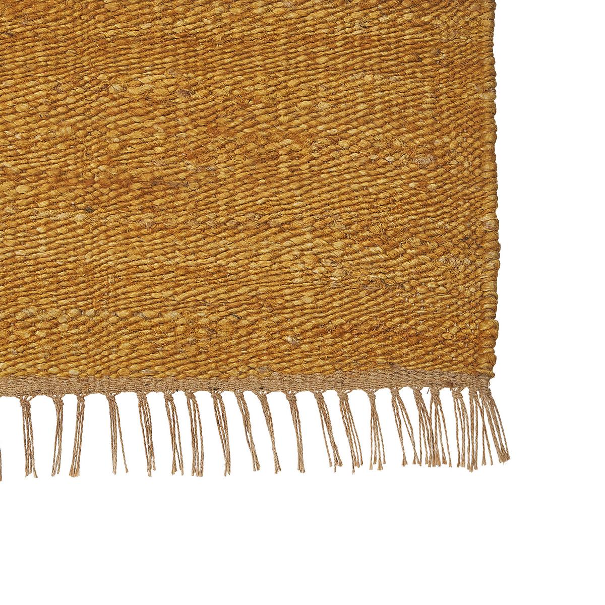 KURZFLOR-TEPPICH Lunia 150/80 cm - Gelb, Naturmaterialien (80/150cm) - Beliani