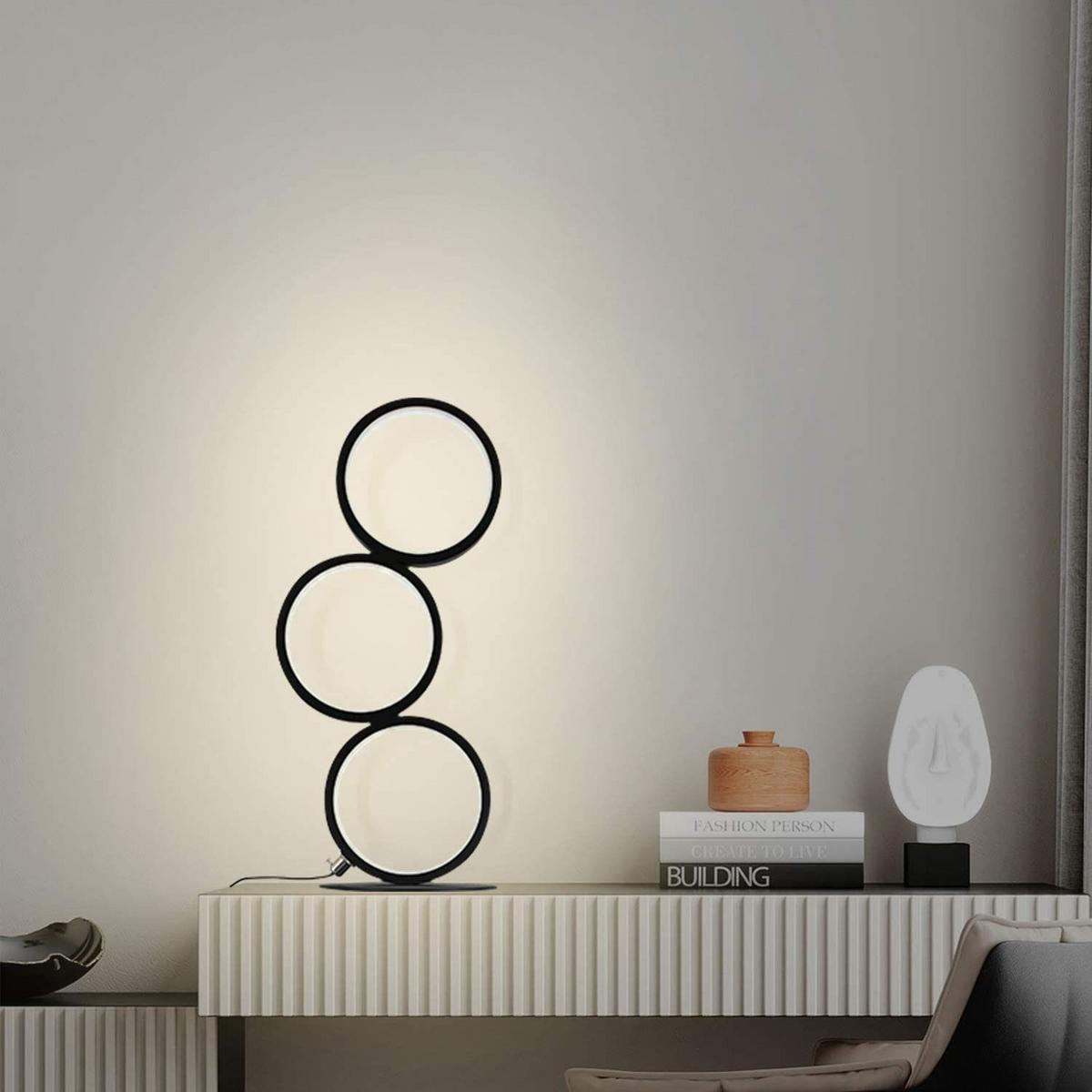 TISCHLAMPE Damien 38/17.5/1.7 cm - Schwarz, Metall (38/17.5/1.7cm) - ZMH
