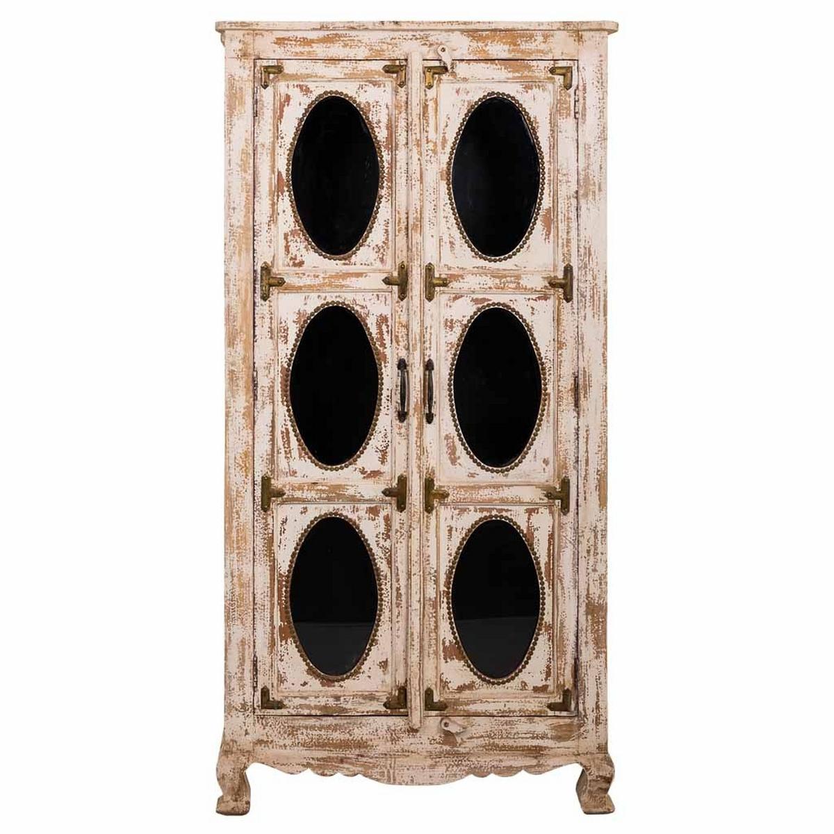 VITRINE aus Holz, braun, 91x40x183cm - Beige, Holz (91/183/40cm) - Wanderlust