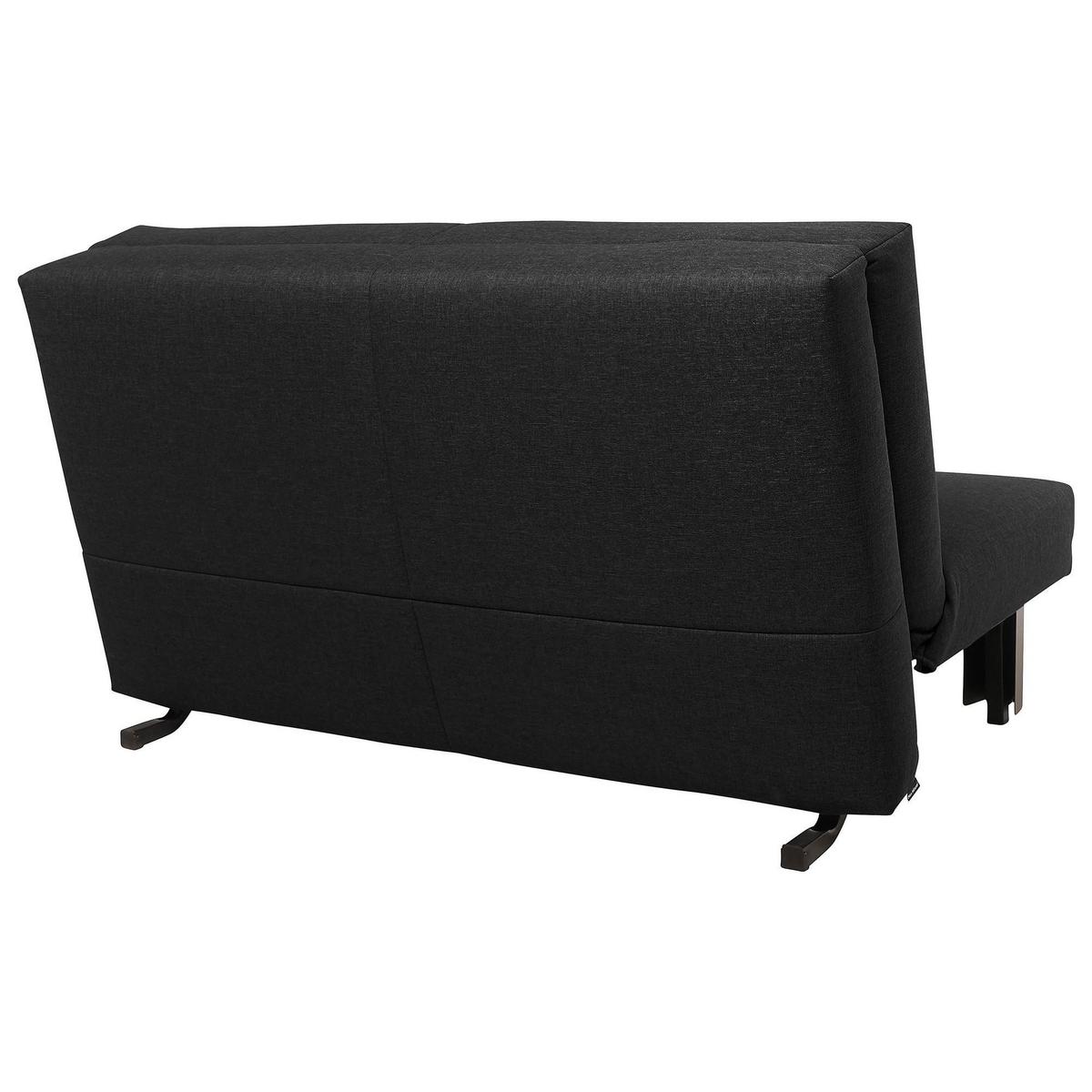 FALTSOFA Kalomira Bezug Flachgewebe Metall schwarz / schwarz - Schwarz, Kunststoff (145/84/100cm) - 58aufmkessel
