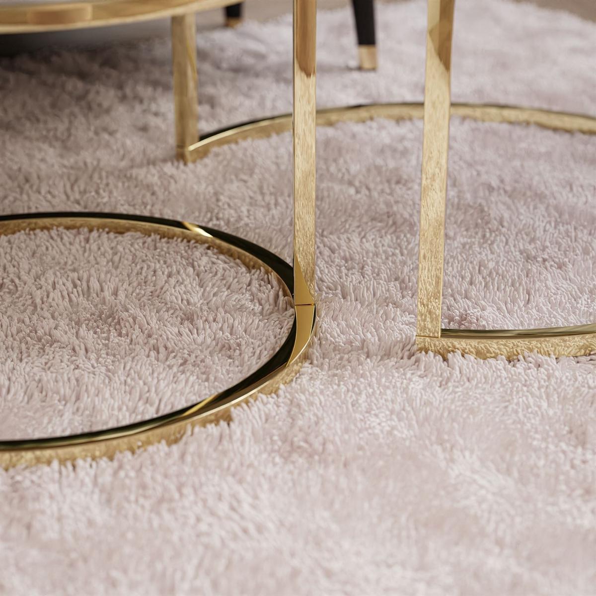 COUCHTISCH CIRI 2-in-1 LEVANTO CHROME gold - Goldfarben, Glas (70/70/48cm) - Lookway
