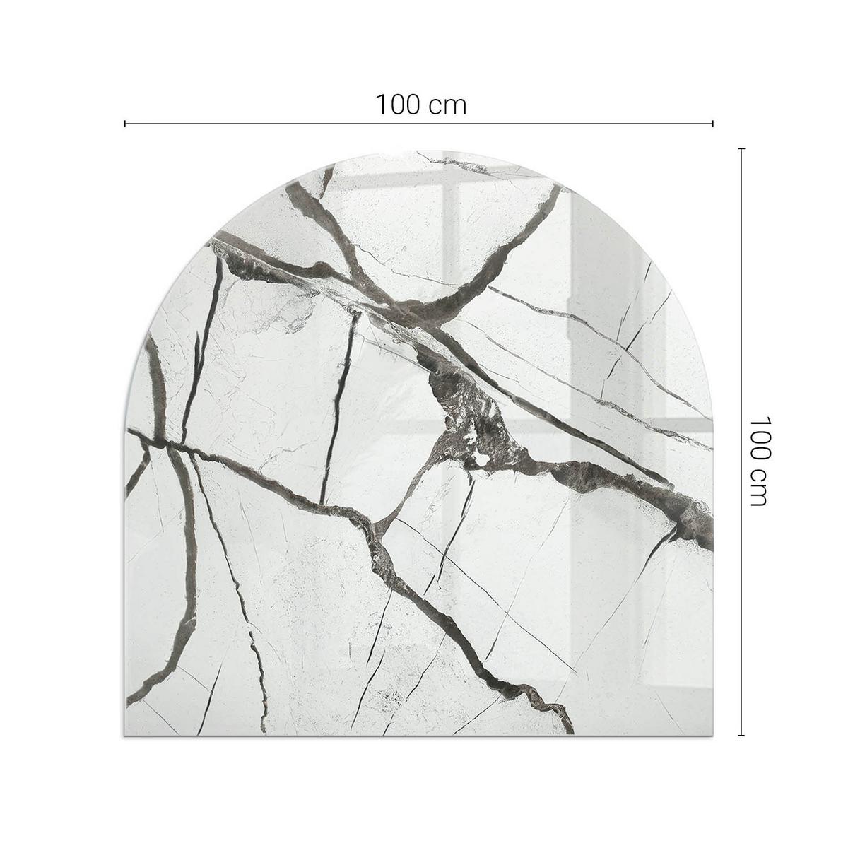 GLASPLATTE für Kamin 100x100 cm - Weiß, Glas (100/100/0.4cm) - TULUP