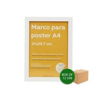 RAHMEN Set mit 12 aus MDF und Acrylglas Schutz und Aussteller für Fotografien, Bilder, Poster, Gemälde, Dekoration für Haus Farbe Weiß A4 - Weiß, Holz (21/3cm) - Nacnic