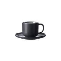 KAFFEETASSE MIT UNTERTASSE Jasper Schwarz 240 ml - Schwarz, Keramik (15/9/15cm) - Ritzenhoff Breker