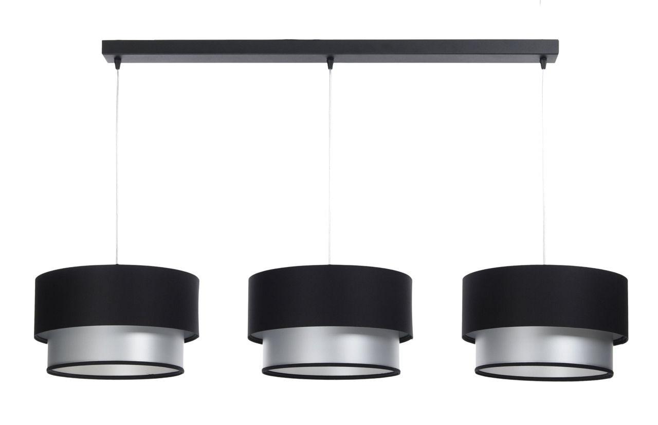 HÄNGELEUCHTE Schwarz 30/88 cm - Silberfarben, Kunststoff (30/2.6/88cm) - ONZENO