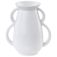 BLUMENVASE Porzellan weiß Koropi - Weiß, Keramik (19cm) - Beliani