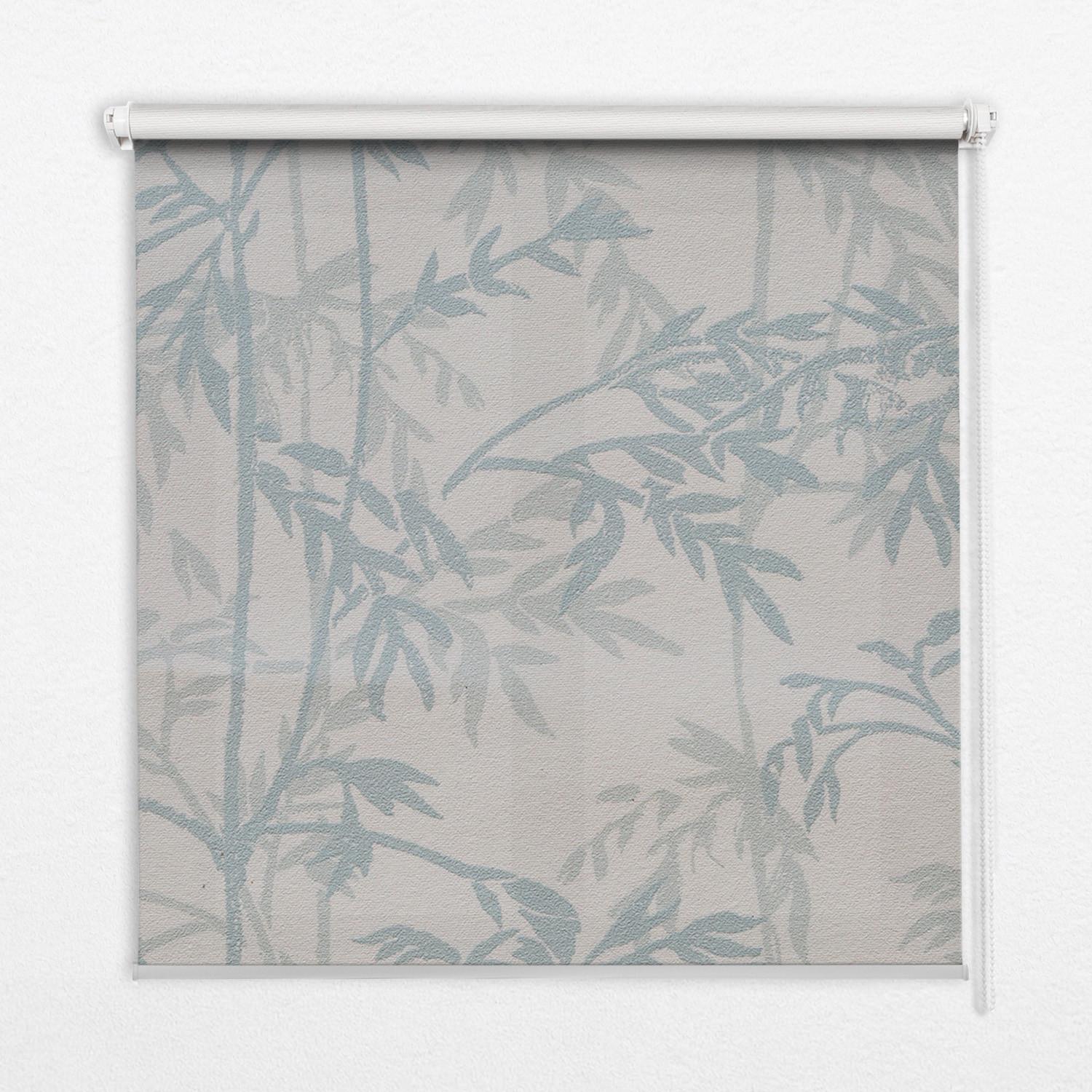 INNENROLLO - Fensterrollo - Rollo - 150x140 cm - Blätter - Grau, Kunststoff (150/140/0.5cm) - TULUP