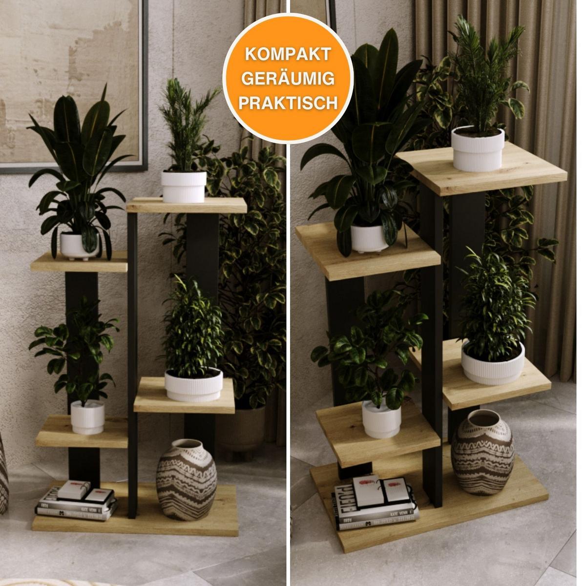 BLUMENSTÄNDER M4 - Eiche Artisan, Holzwerkstoff (32/82/52cm) - RAUMHIRSCH FURNITURE