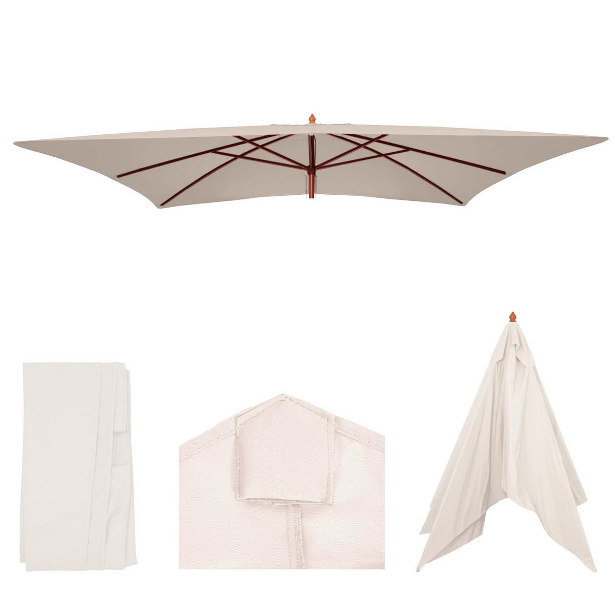 ERSATZ-BEZUG FÜR SCHIRM I Cremeweiß - Weiß, Textil (290/190cm) - MCW
