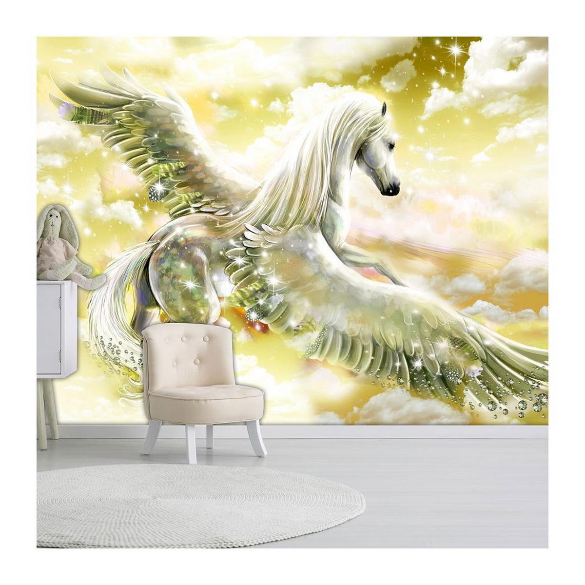 SELBSTKLEBENDE FOTOTAPETE 294/210 cm - Gelb/Weiß, Textil (294/1cm) - KUNSTLOFT