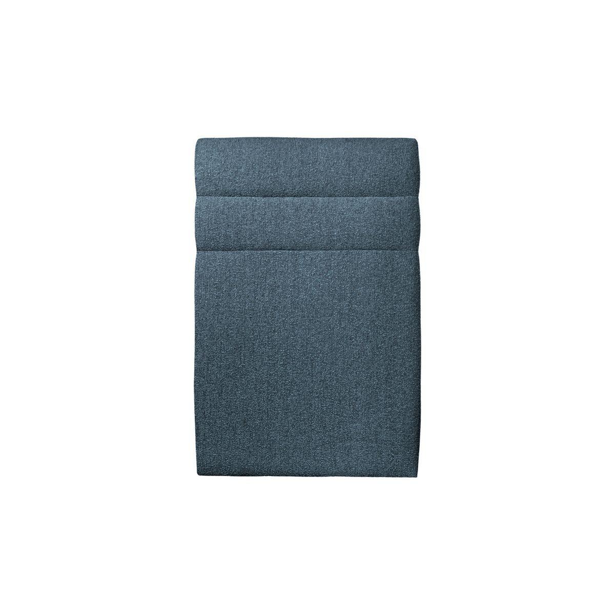 KOPFTEIL Modell Linien – Blauer Bouclé-Stoff 90 cm - Blau/Beige, Karton/Holz (90/120/10cm) - Sommeil de Plomb