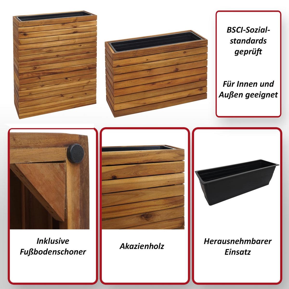 PFLANZKASTEN Braun - Braun, Holz (63/77/23cm) - MCW