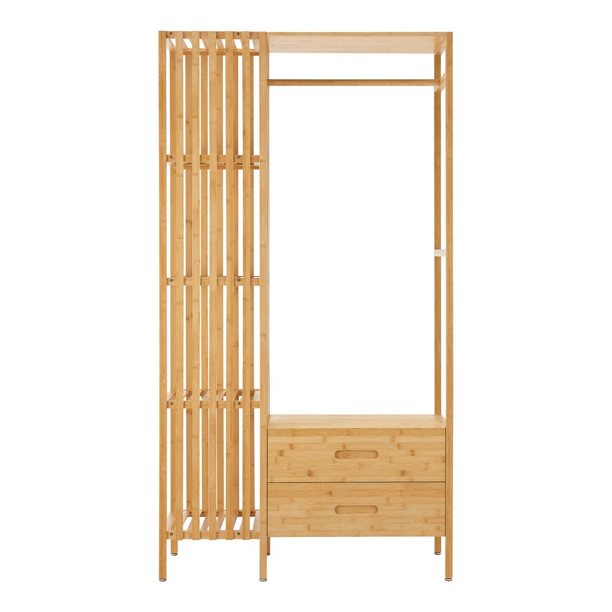 GARDEROBENSTÄNDER Varanger - Naturfarben, Naturmaterialien (100/185/45cm) - [en.casa]