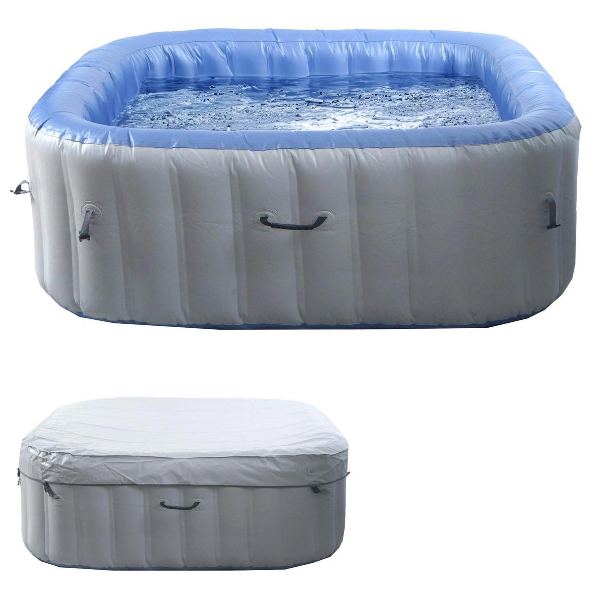WHIRLPOOL eckig Grau - Grau, Kunststoff (198/67/198cm) - MCW