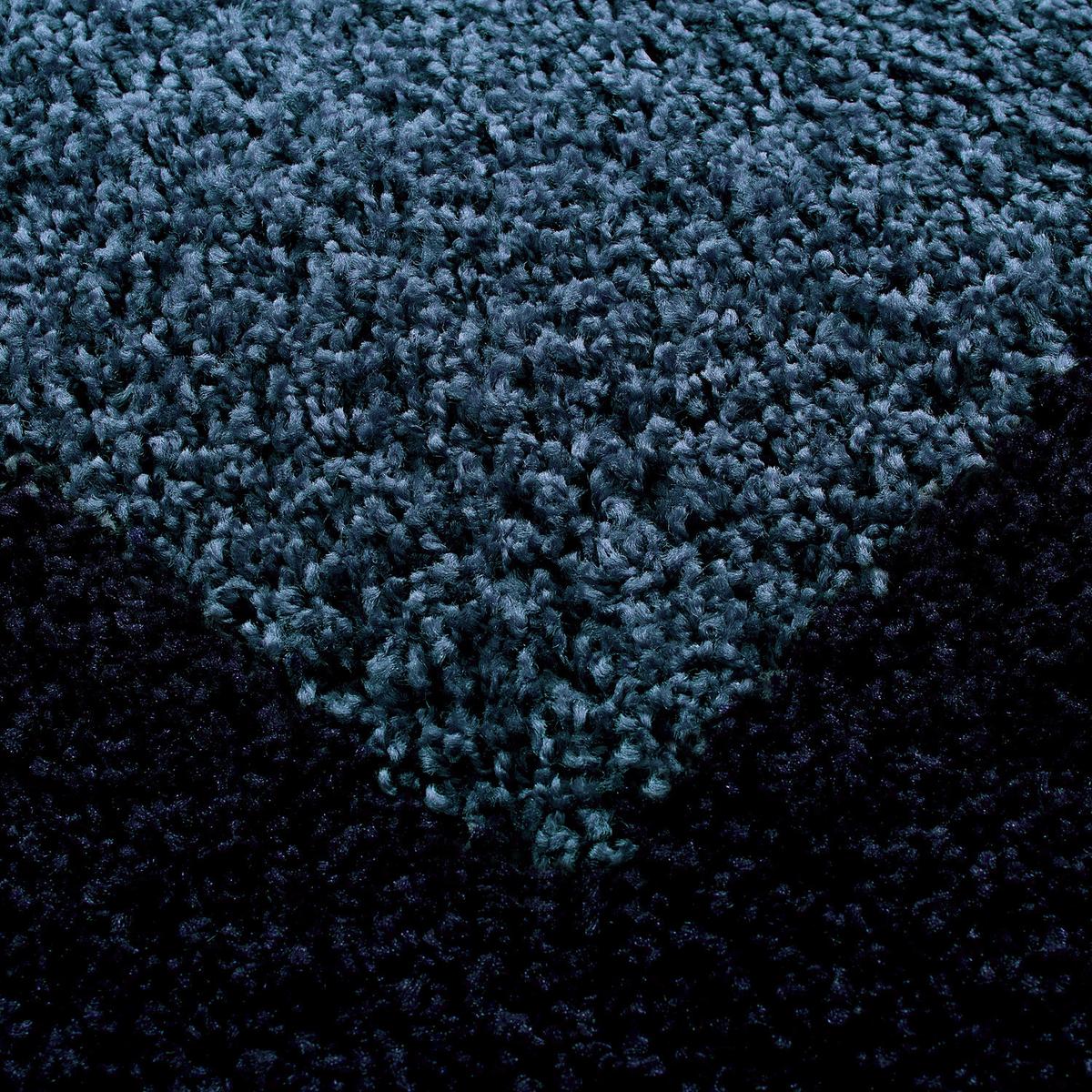 HOCHFLORTEPPICH RHEIN, mit Bordüre, Marineblau, 200 x 290 cm - Blau, Textil (290/200cm) - KADIMA DESIGN