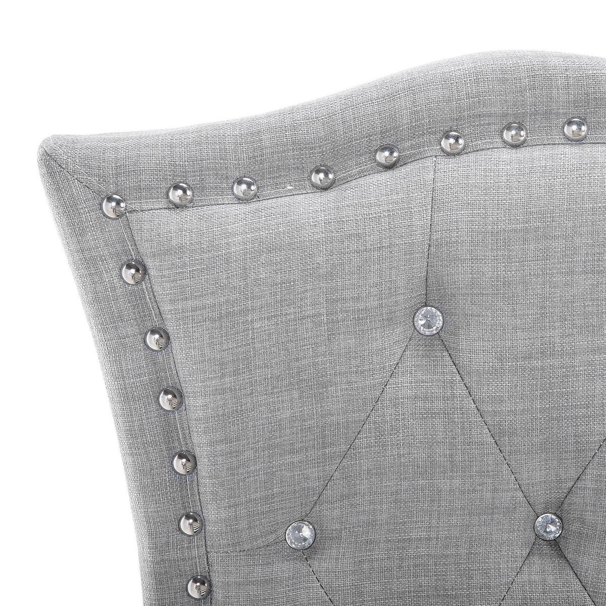 POLSTERBETT 90/200cm Hellgrau Metz - Hellgrau, Textil (90/200cm) - Beliani