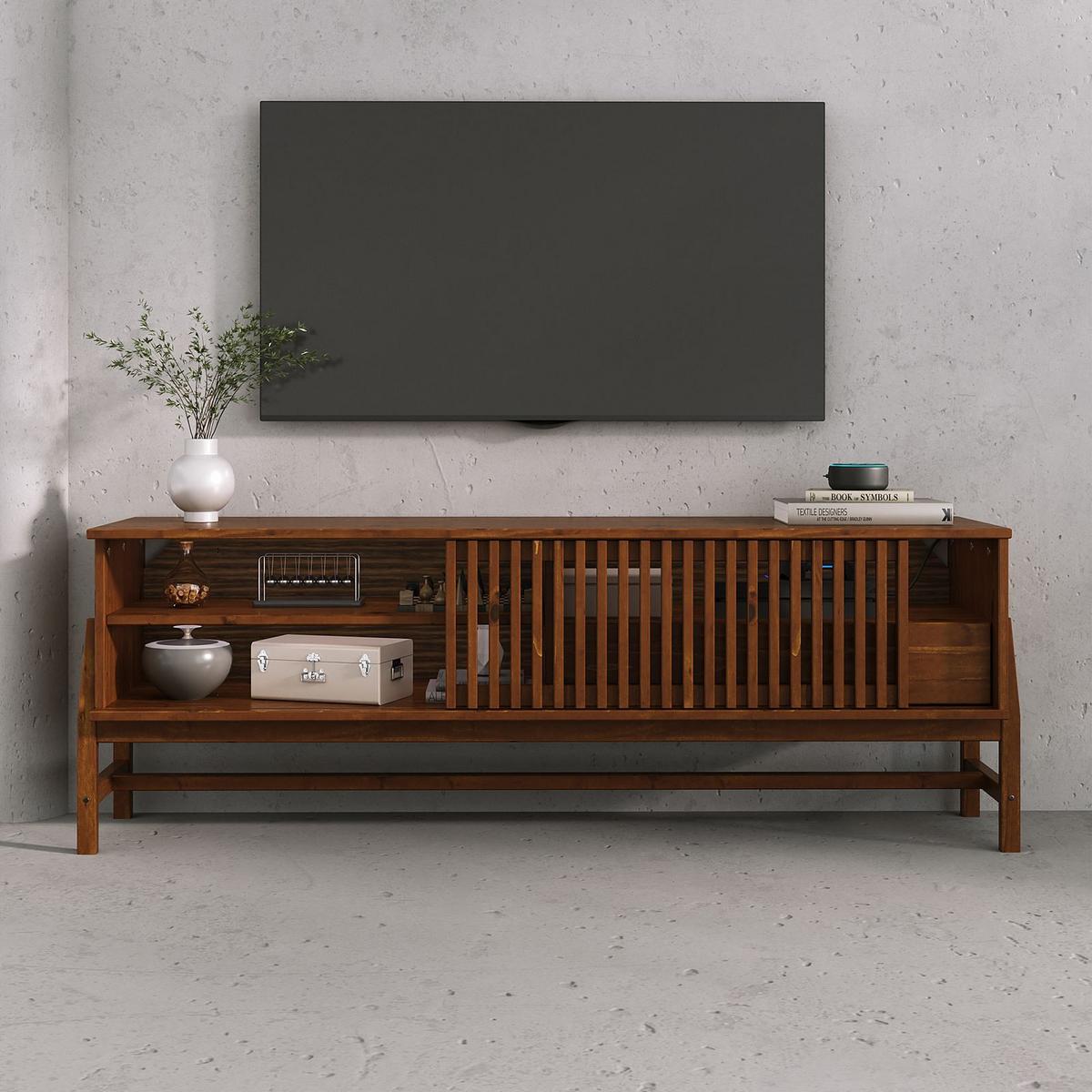 LOWBOARD ADAMO Kastanie - Kastanienfarben, Holz (145/53/41cm) - IDIMEX