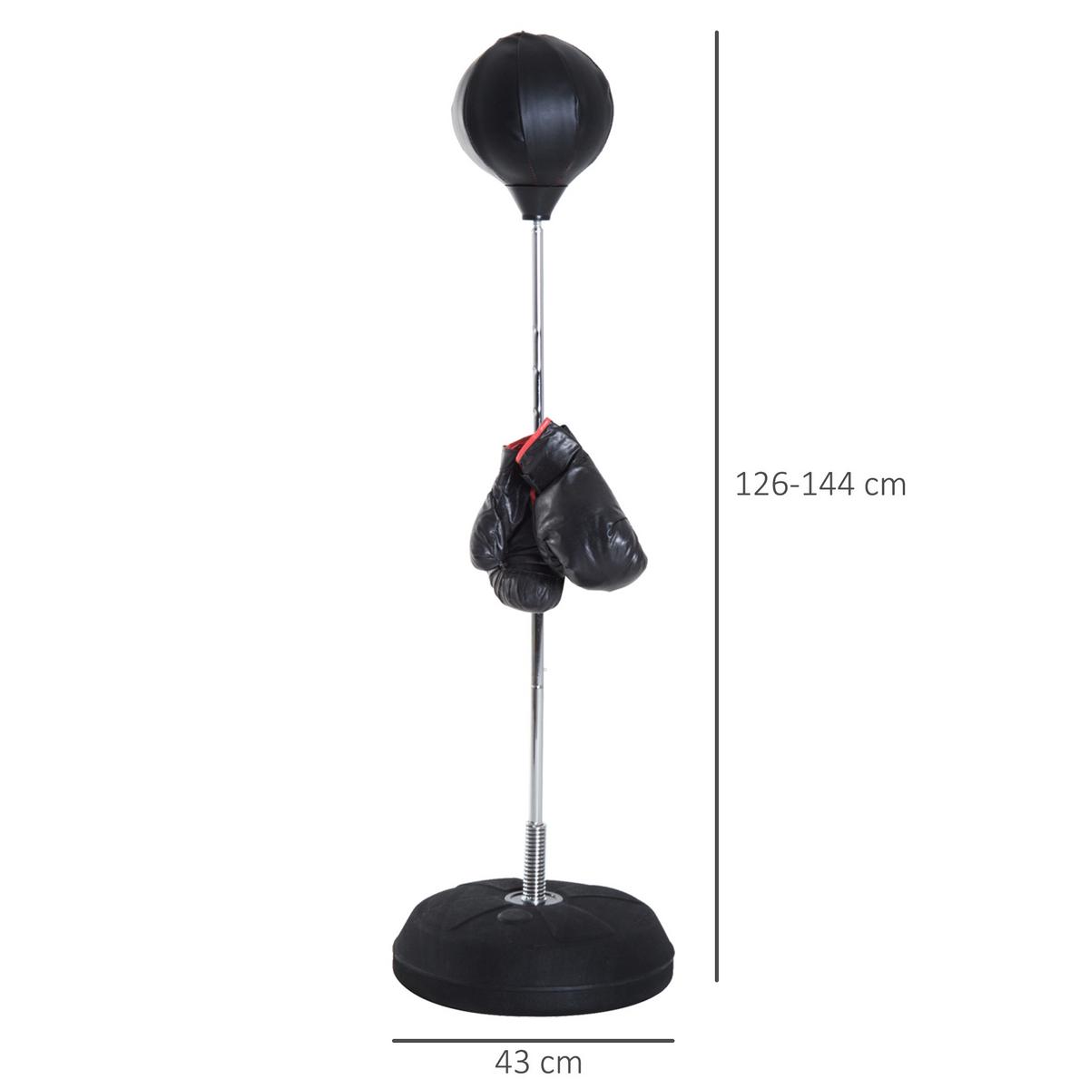 BOXSACK, Kunststoff, Schwarz, 43L x 43B x 144H cm - Schwarz, Kunststoff (43/43cm) - HOMCOM