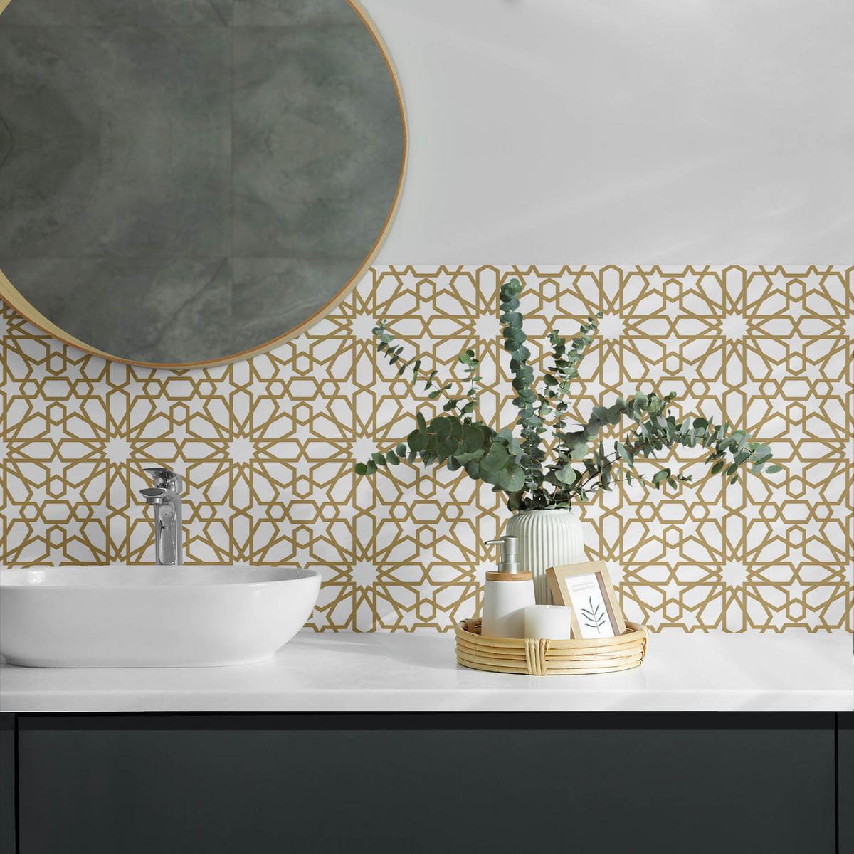 WANDPANEEL 100x50 cm selbstklebend Zahira - Sandfarben, Kunststoff (50/1.6/100cm) - Wallfluent