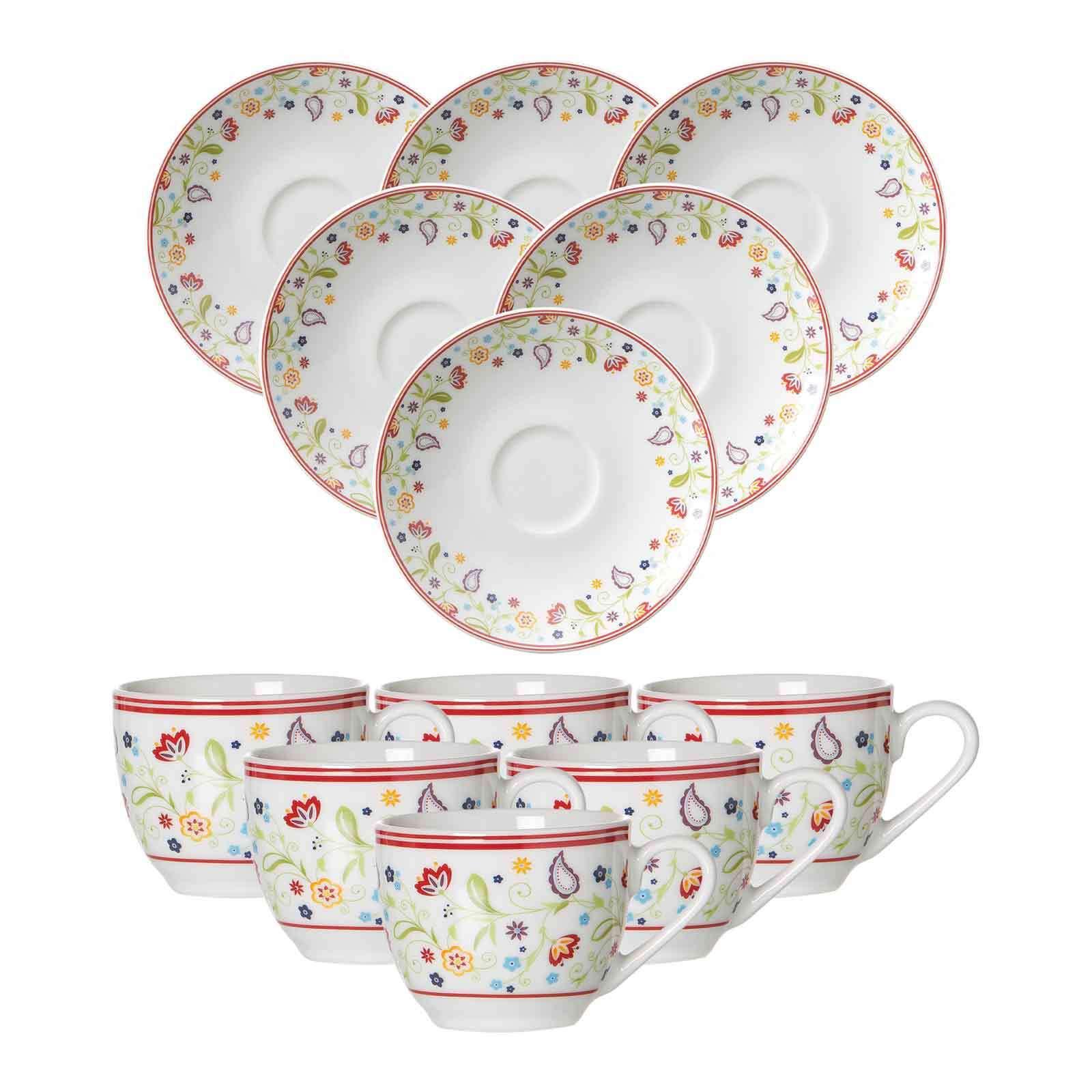 ESPRESSOTASSEN MIT UNTERTASSEN Shanti bunt 80 ml 6er Set - Multicolor, Keramik (12/7/12cm) - Ritzenhoff Breker