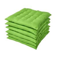 STUHLKISSEN 6er-Set limette 40/40/6,5 cm - Grün, Textil (40/40/6.5cm) - Homescapes