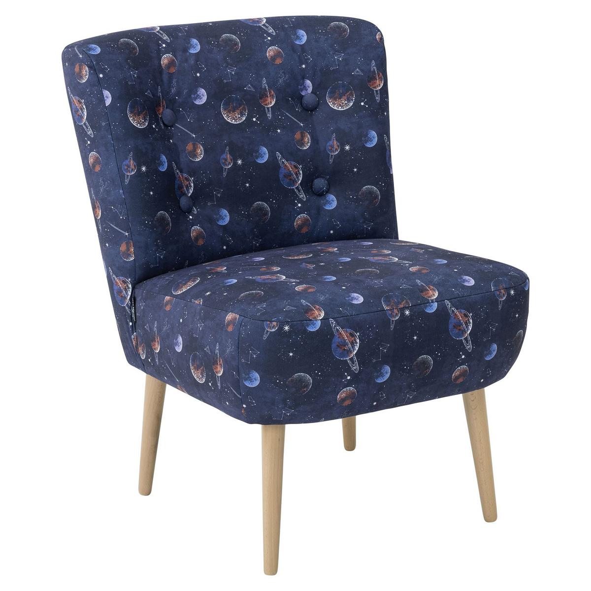POLSTERSESSEL Kamle Flachgewebe blau - Blau, Kunststoff (58/78/68cm) - 58aufmkessel
