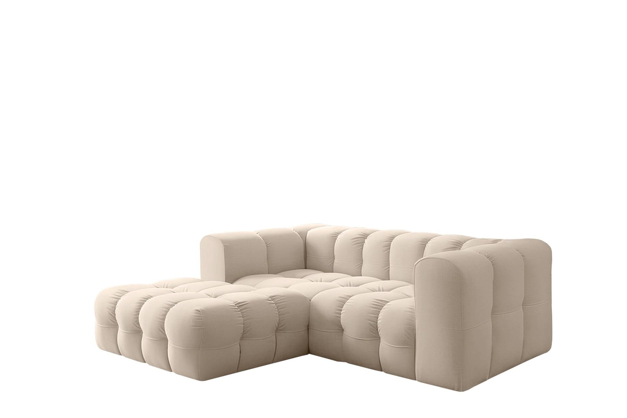 ECKSOFA Solvie Xs In Tiffani - Beige, Holzwerkstoff/Textil (193/290cm) - Fun Möbel