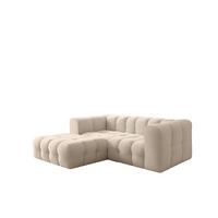 ECKSOFA Solvie Xs In Tiffani - Beige, Holzwerkstoff/Textil (193/290cm) - Fun Möbel