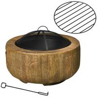 FEUERSCHALE, Metall, Magnesium, Braun - Braun, Metall (61.5/39/61.5cm) - Outsunny