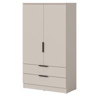 KLEIDERSCHRANK kaschmir 80 x 140 cm, Wäscheschrank 2-türig - Kaschmir/Schwarz, Holzwerkstoff/Kunststoff (80/140/37cm) - Inn.Furn