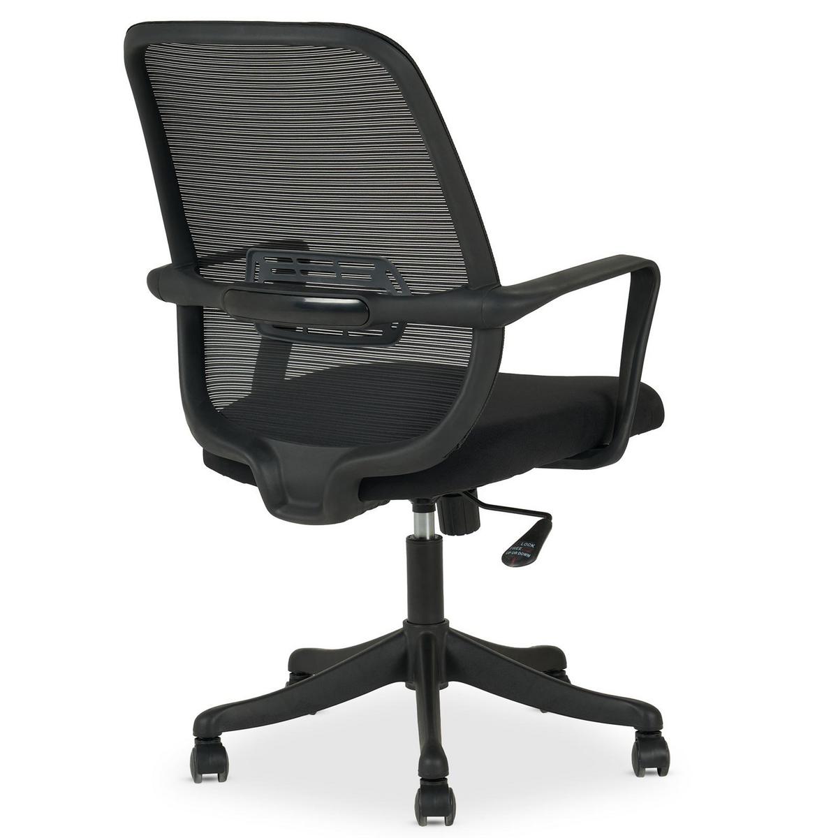 BÜRODREHSTUHL MOLLIS schwarz - Schwarz, Textil (63/98/63cm) - IDIMEX