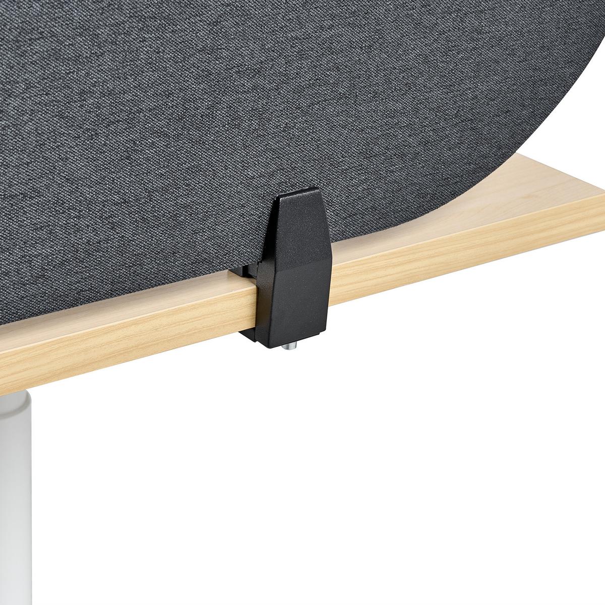 SCHREIBTISCHTRENNWAND 160x40 cm Dunkelgrau Sparky - Dunkelgrau, Textil (2/160/40cm) - Beliani