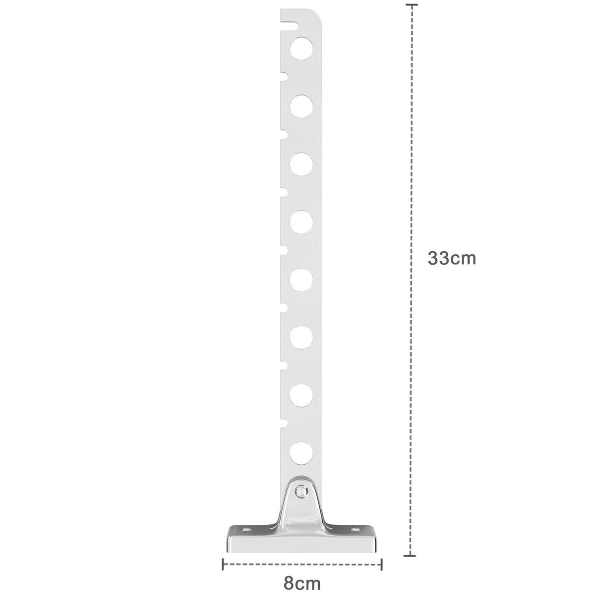 KLEIDERSTANGE Garderobenhaken 30cm Länge - Silberfarben, Metall (33cm) - Intirilife