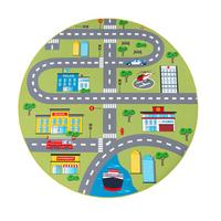 KINDERTEPPICH Grün Ø 160 cm - Multicolor, Kunststoff (160/160cm) - TT Home