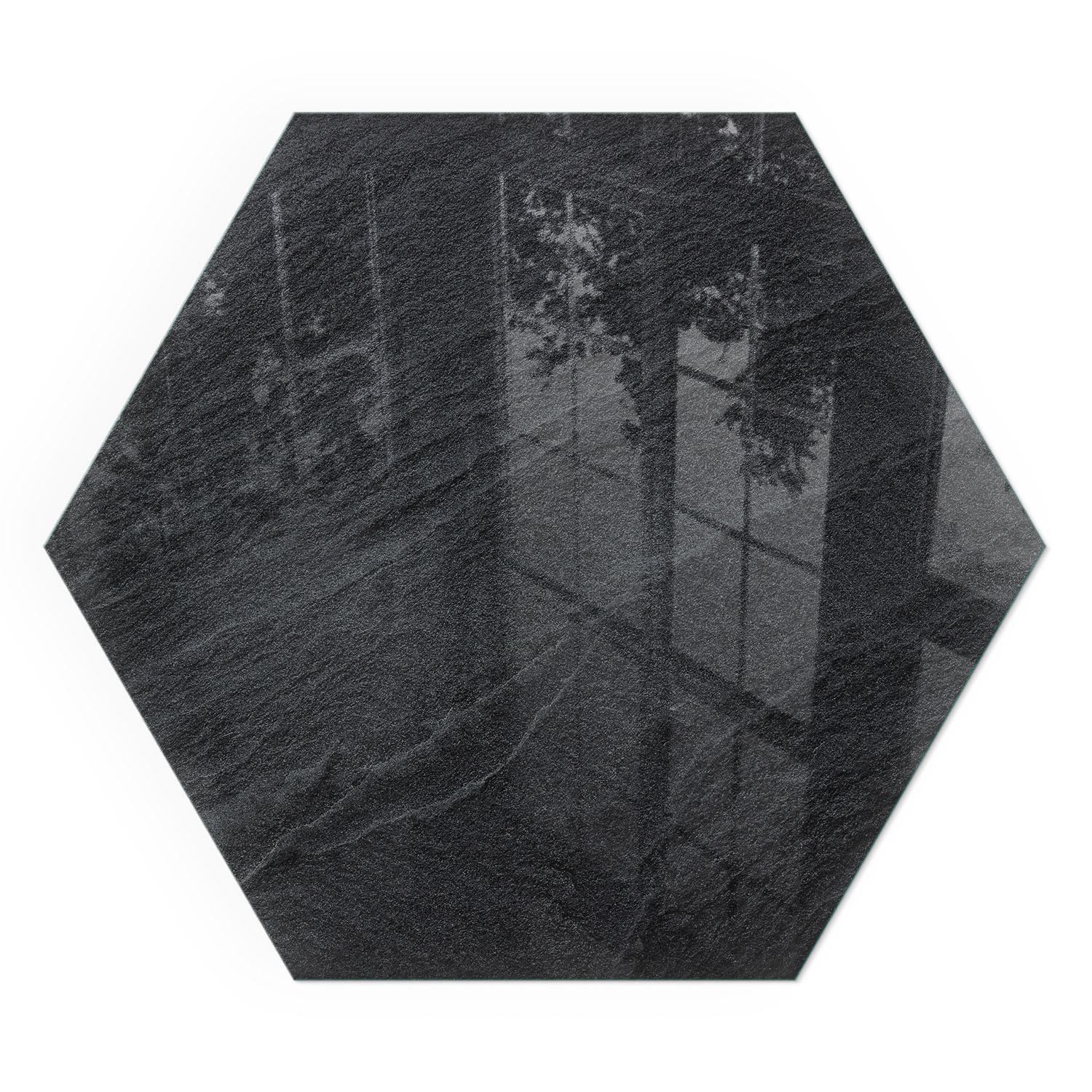 GLASPLATTE für Kamin h40 cm - Schwarz, Glas (40/40/0.4cm) - TULUP