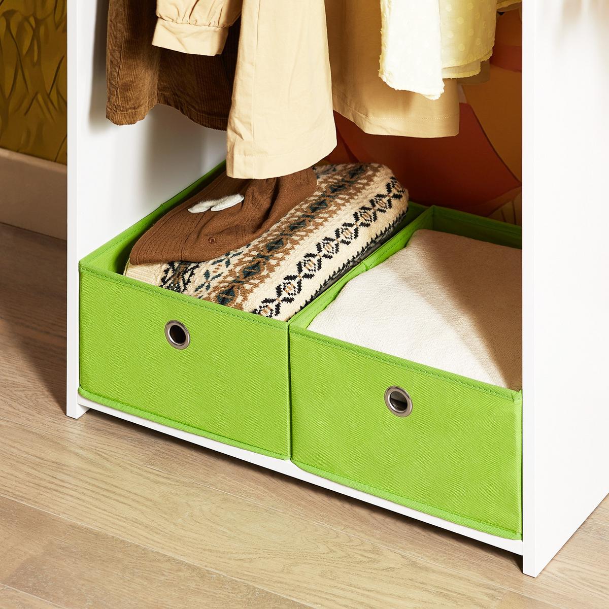 KINDERGARDEROBE Weiß - Weiß/Grün, Holzwerkstoff (60/110/35cm) - SoBuy