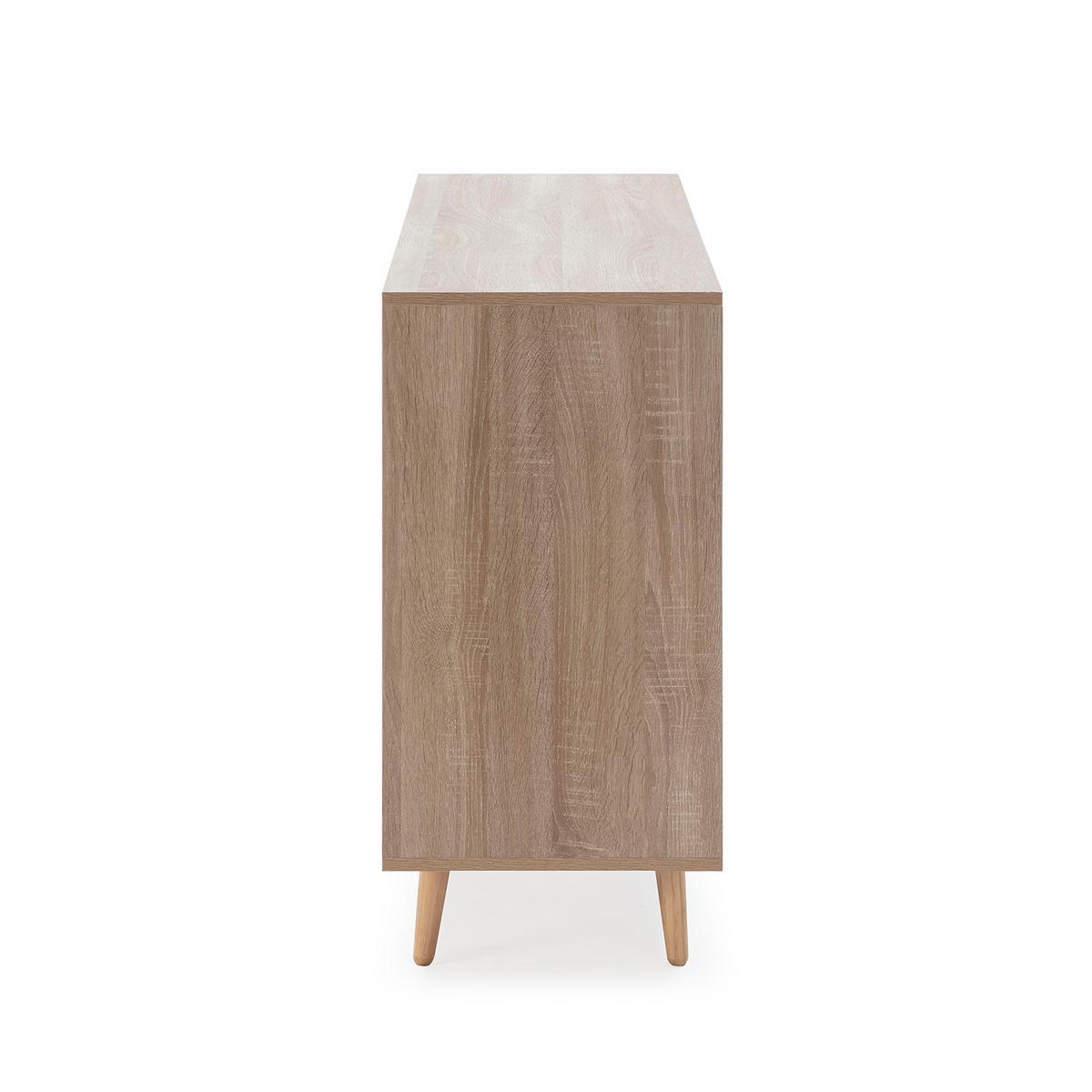SIDEBOARD Dalia 3 Schubladen 2 Eichentüren - Honigeiche, Holzwerkstoff (120/81/40cm)