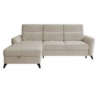 ECKSOFA Talia, Seite: Links LC-2R - Beige/Schwarz, Holz/Kunststoff (238/167cm) - MIRJAN24
