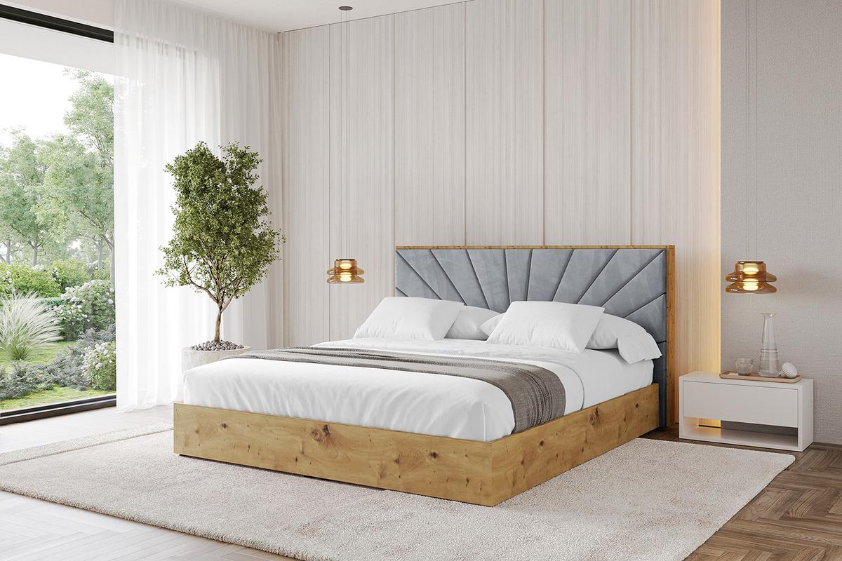 POLSTERBETT mit Bettkasten und Lattenrost, Boxbett ohne Matratze - ENZO6 180x200 Grau - Grau, Holzwerkstoff/Textil (180/200cm) - ALTDECOR